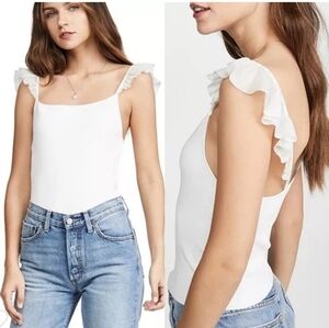 Alice & Olivia NEW Marg Ruffle Strap Crop Top Billowy Ruffle Strappy‎ Top Sz XL